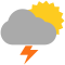 Céu limpo com tempestade eléctricas